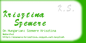 krisztina szemere business card